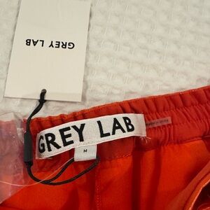 Grey Lab Bold Orange Pleather Shorts